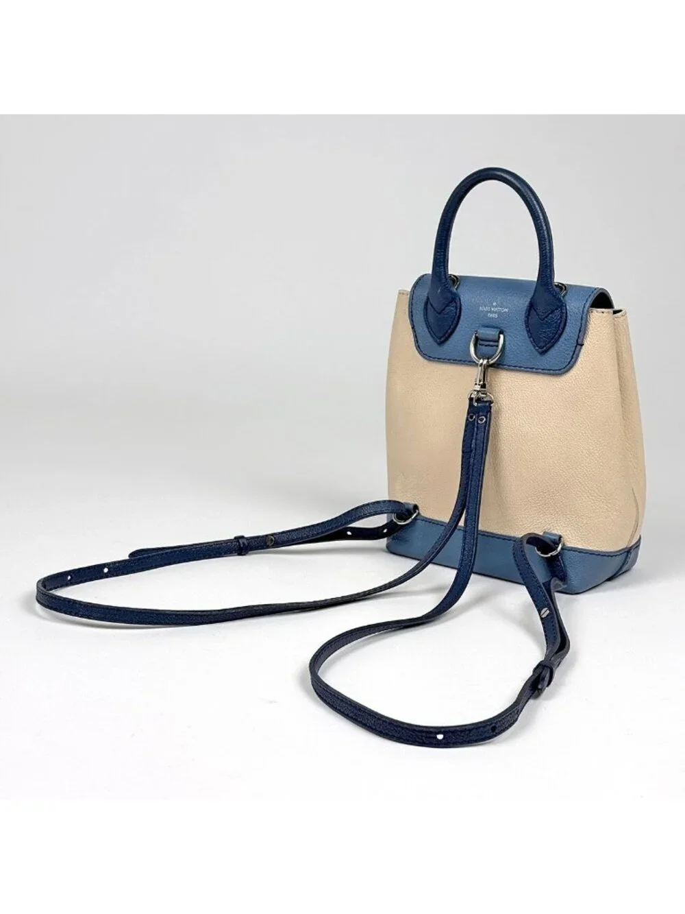 Louis Vuitton Lockme Backpack Mini Leather Blue Jean